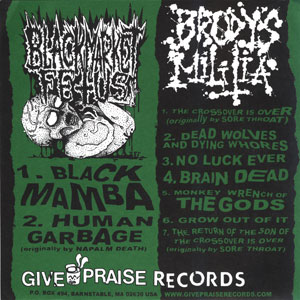 BLACK MARKET FETUS / BRODY’S MILITIA – SPLIT 7" back